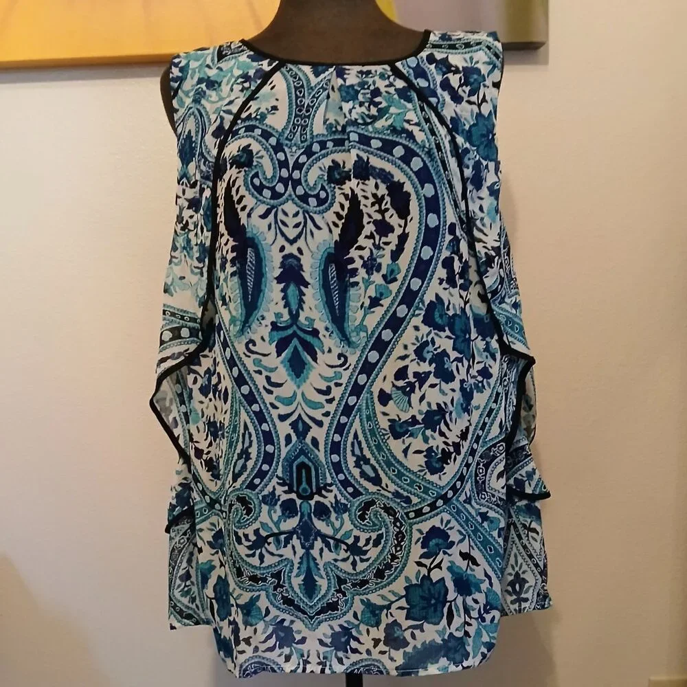 NWT ALYX Floral Paisley Sleeveless Women's Blouse Size 3X - Picture 2 of 4